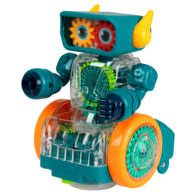 Робот прозрачный со световыми и звуковыми эффектами Движок 1toy Т23919 1